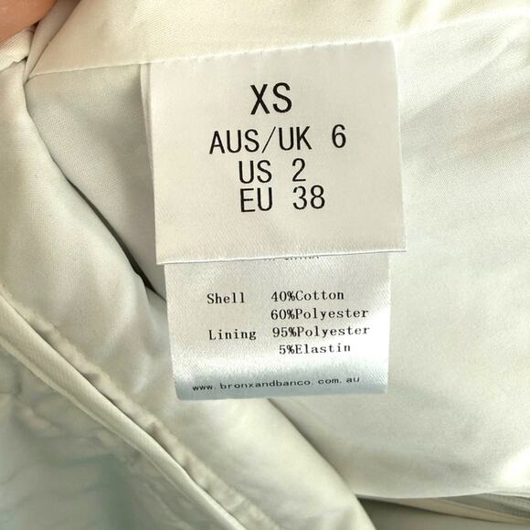 Bronx and Banco Santorini Maxi High Low Dress White Blue Extra Small 2 Women’s - Picture 6 of 11